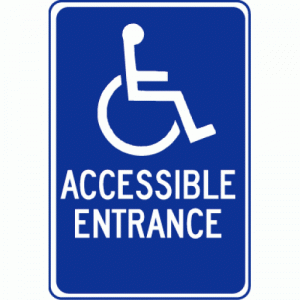 Handicap Accessible Entrance Sign